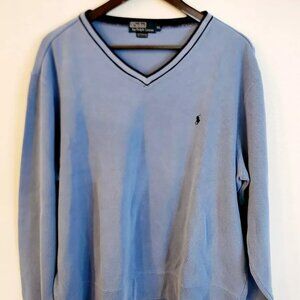 Polo Ralph Lauren men's sweater XL 100% Cotton Light Blue